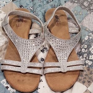 Elegant Silver Women's Sandals